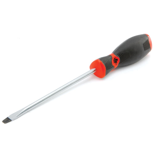 W30989 Performance Tool Black & Red Slotted Screwdriver, 1/4-Inch x 6-Inch