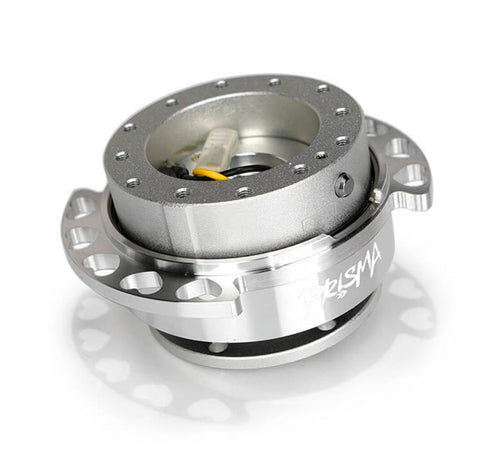 NRG Innovations Gen 2.0 Steering Wheel Quick Release Kit Adapter NRG-SRK-222SL-SL Silver Body/Shinny Chrome Heart Cutout Ring 6x70mm & 6x74mm Bolt Pattern