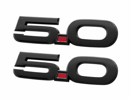 Black 2015-2020 Mustang GT 5.0 Fender Emblems