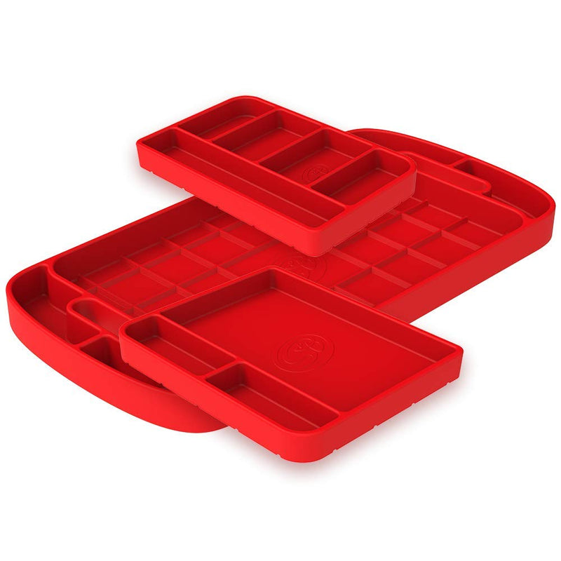 S&B Tool Tray Silicone (3 Peice Set - Color Red) 80-1001