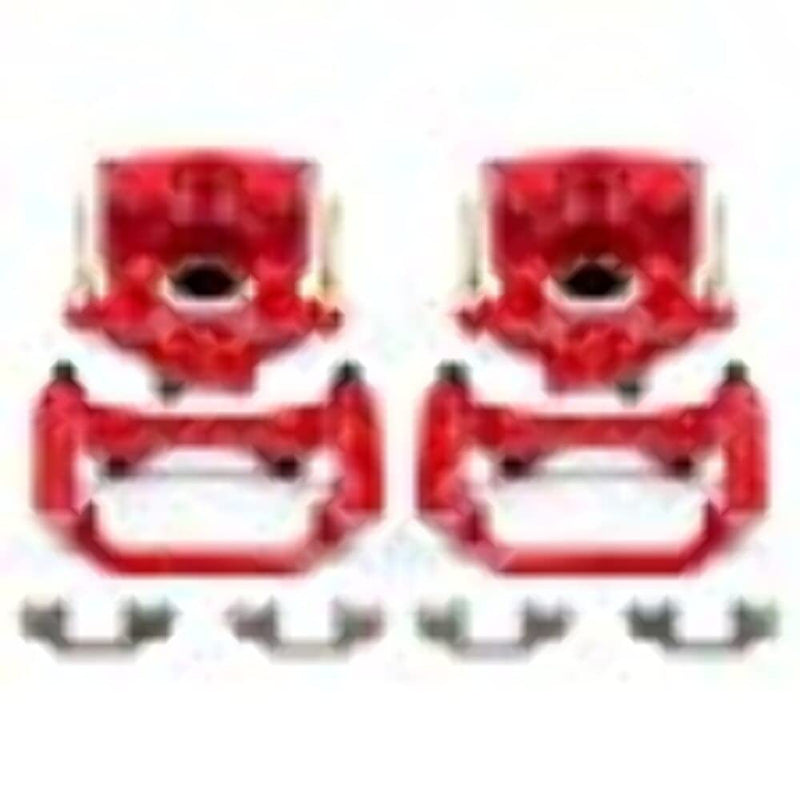 Power Stop Pair of Rear S1448 High-Temp Red Powder Coated Calipers