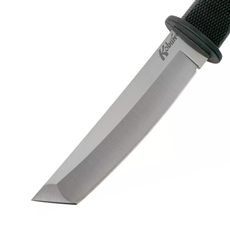 Cold Steel Kobun 5.5" Plain Edge Japanese AUS8A Stainless Steel Tactical Hunting Knife, Ergonomic Kray-Ex Handle, Secure-Ex Sheath - Blister Pack