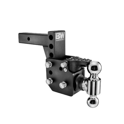 Dual Ball B&W Trailer Hitches Pintle Tow & Stow - Fits 2" Receiver, Dual Ball (2" x 2-5/16"), 6" Drop, 16,000 GTW -TS10053B