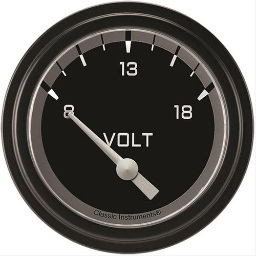 AX230GBLF Classic Instruments Gray 2-5/8" Volt Gauge AutoCross