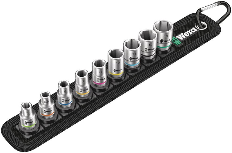 4 sock set Belt 1/4" drv 9 pieces