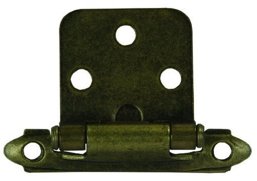 Self-Closing JR Products Flush Mount Hinge - Antique Brass 70585