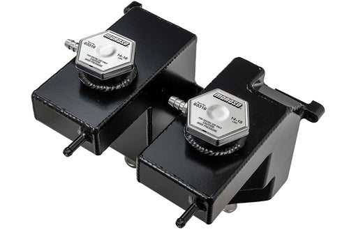 Moroso Dual 43005 Coolant/Intercooler Tank, Fits Polaris RZR w/Fox Piggyback Shock Model, Black Powder Coat Finish