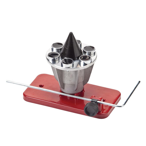 Oregon Blade Precision Balancer, Balances Blades After Sharpening, Universal Metal/Aluminium Design Improves Longevity of Mowers, For All Lawnmower Blades, Husqvarna & More (42-047), black/red