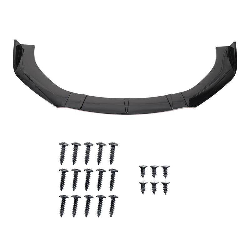 Glossy Black Red Trim Spec-D Tuning Universal Front Bumper Lip Spoiler Splitter Kits 3PC