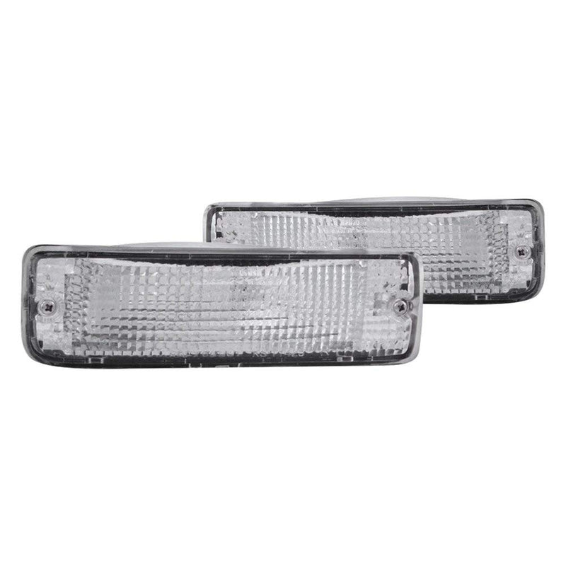 Chrome Clear Lens ANZO Euro Parking Lights Compatible with 1989-1995 Toyota Pickup 511019