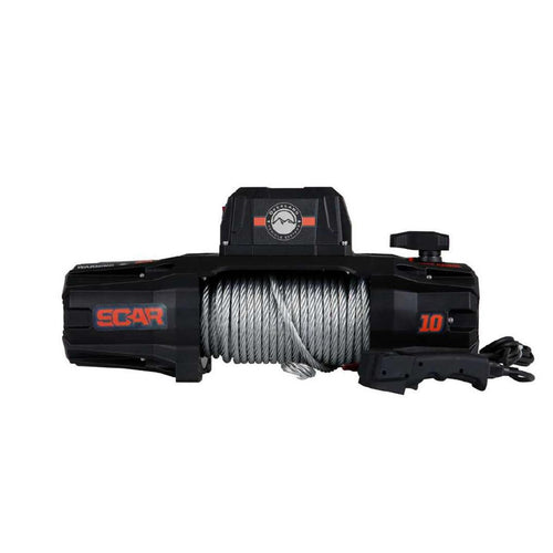Scar 10 Overland Vehicle Systems Off Road Recovery Winch 10,000lb with Steel Cable and Wireless Remote