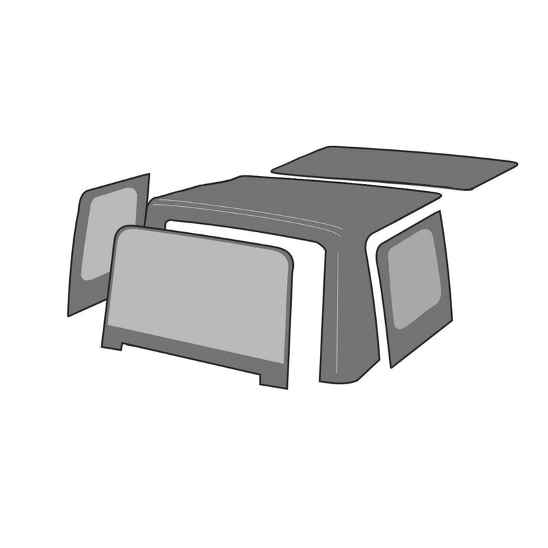 Rampage Products Soft Top Factory Replacement with Door Skins | Vinyl, Black Diamond Color with Tinted Windows | 99535 | Fits 1997 - 2006 Jeep Wrangler TJ