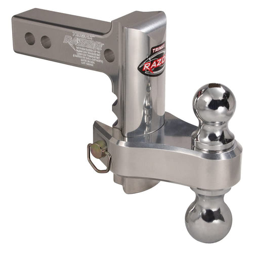Trimax 6" TRZ6ALRP Pin & Clip Aluminum Drop Hitch-Dual Ball Included