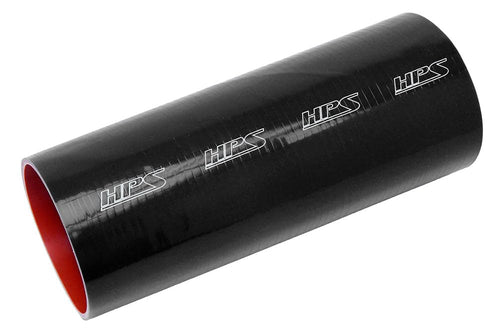 HPS Silicone HTST-500-BLK High Temperature 4-ply Reinforced Tube Coupler Hose, 25 PSI Maximum Pressure, 12" Length, 5" ID, Black
