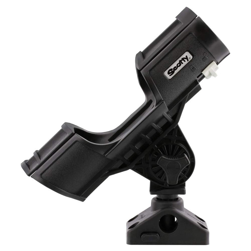 Orca Rod Holder Scotty #400-BK w/ #241L Side Deck Mount, Black, Small