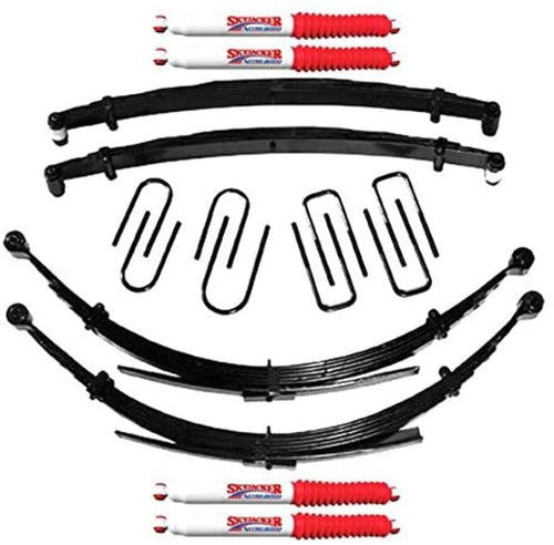Skyjacker Suspension Lift Kit D800AKS-N w/Shock Nitro Shocks 8 in. Lift Incl. Front/Rear Leaf Springs Front/Rear U Bolt Kits Front Bushing Kit