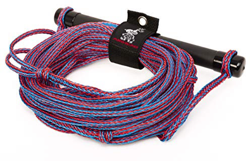 Water Ski Rope Airhead with Rubber Handle, 1 Section, 75-Feet