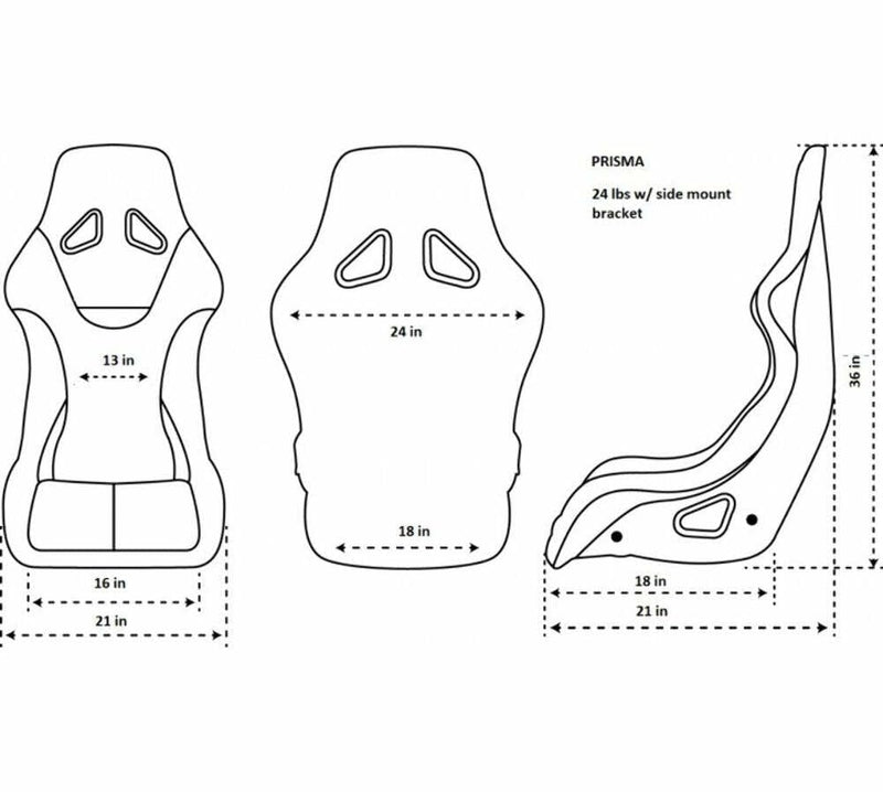 NRG Innovations Prisma NRG-FRP-302-GIJ Fixed Back Bucket Seat wBottom Mount,Green Camo Print Fabric/Green Sparkle Back