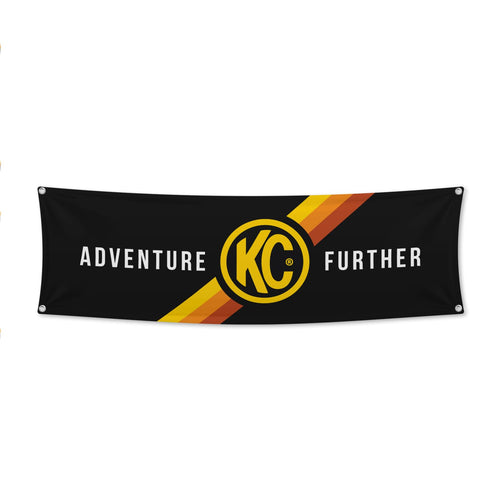 18" x 60" Yellow Rectangular KC HiLiTES Banner 9902