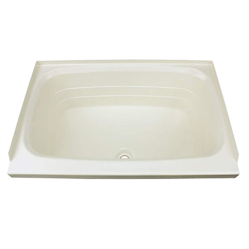 24" x 38" Lippert Replacement Parchment Bathtub with Center Drain, Scratch-Resistant ABS Acrylic for RVs, Travel Trailers, 5th Wheels, Motorhomes - P2438CDSPK