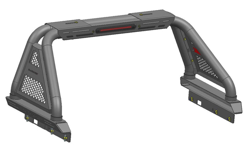 Black Horse Off Road Modular Classic Pro Roll Bar Textured Black Compatible with 2020-2023 Jeep Gladiator-RB09MT