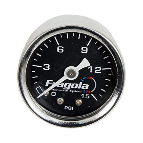 Fuel Pressure Gauge Fragola 900001 (015 Psi Dry)