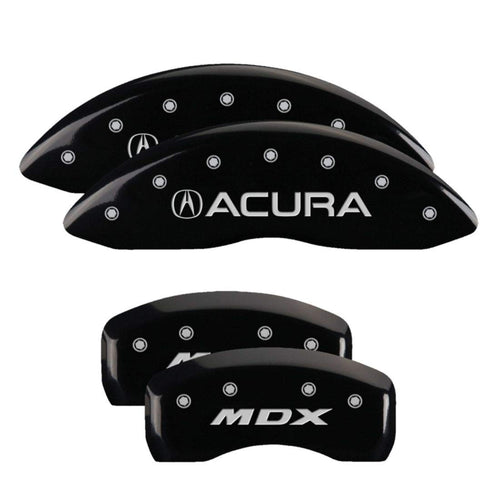 MGP Caliper Covers Black Powder Coat Finish 39013SMDXBK Engraved Caliper Cover with Silver Characters, Set of 4 "Acura/MDX"