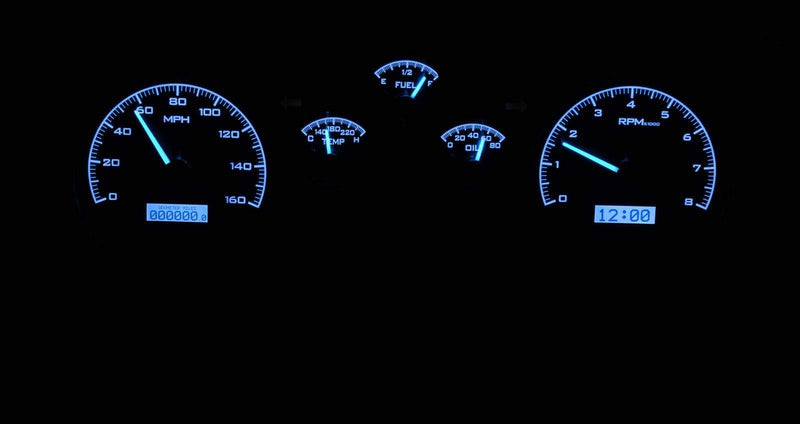 Chevy Camaro VHX System, Carbon Fiber Face - Blue Display 1982-89