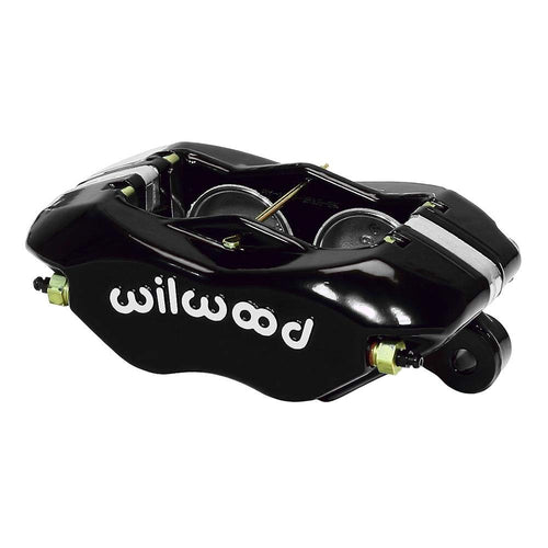 Wilwood Dynalite Brake Caliper, 4 Piston, Aluminum, Black Powder Coat, 13.06 in OD x 0.810 in Thick Rotor, 5.250 in Lug Mount, Each