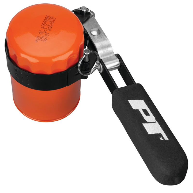 W54132 Performance Tool 4-in-1 Oil Filter Wrench - Swivel Handle, Interchangeable Bands, Dimpled Grip