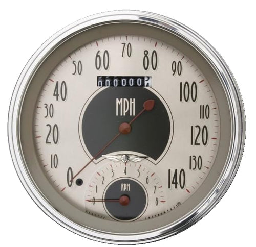 Classic Instruments All American Nickel AN50SLC 4 5/8" Speedometer with Built in Tachometer