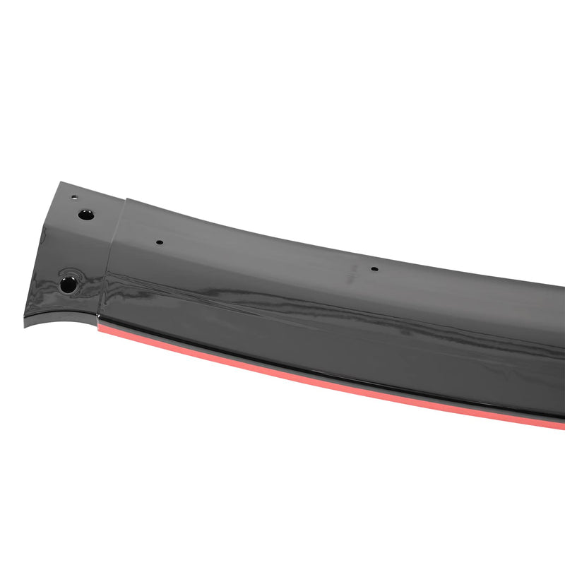 Glossy Black Spec-D Tuning Red Trim Front Bumper Lip Spoiler Splitter Kit 3PC Compatible with 2016-2018 Honda Civic Sedan