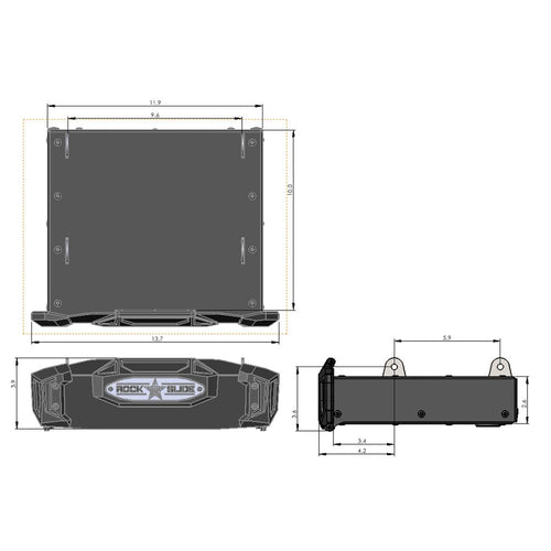 Toyota Tacoma 9" Wide for Rock Slide Engineering - Passenger Side