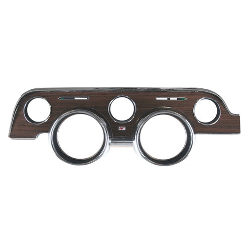 C8ZZ-10838-BMI Scott Drake Instrument Bezel With Metal-Backed Woodgrain Vinyl