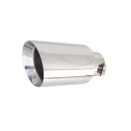 Double Wall Universal Angle Cut XFORCE TS-AW4SJ-63 Exhaust Tip; 2.5" Slip Joint Inlet