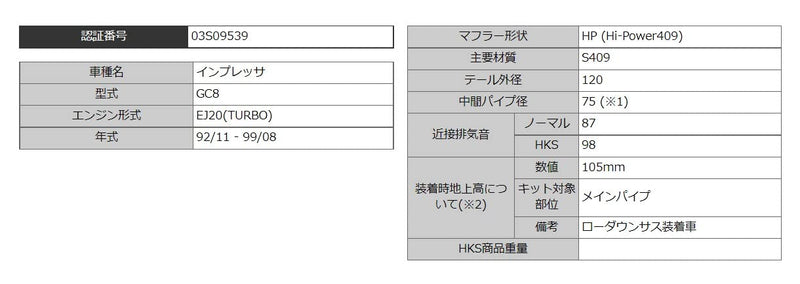 Muffler HKS (31006-AF009)
