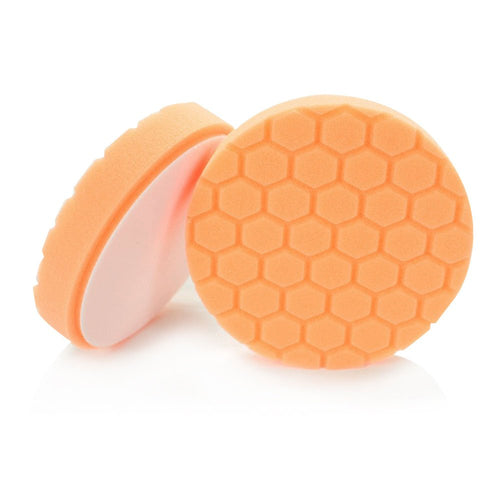 Chemical Guys Hex-Logic BUFX_102_HEX4 Medium-Heavy Cutting Pad, Orange (4.5 Inch Pad Made for 4 Inch Backing Plates), 1 Pad Included