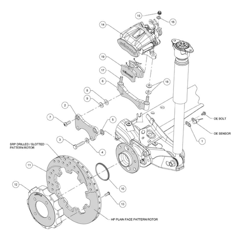 Red CPB Rear Kit, 11.75"