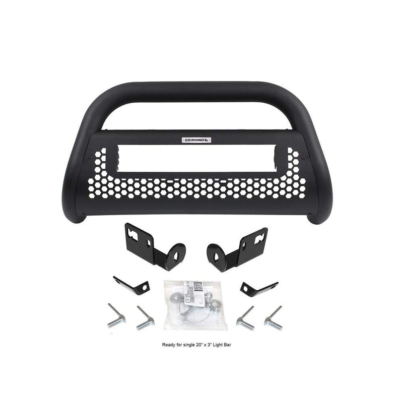 RC2 Bull Bar Go Rhino w/ Four 3" Cube Lights Kit & Mounting Brackets | Mild Steel, Textured Black | 55874T | Fits 2004 - 2008 Ford F-150