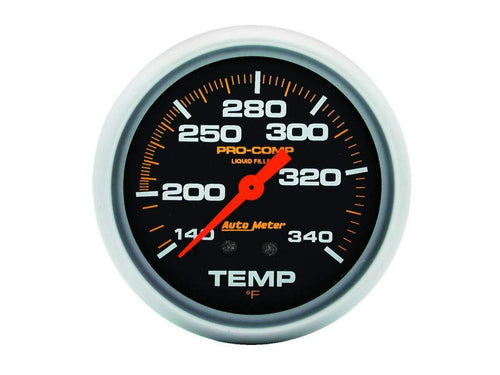 Auto Meter Pro-Comp 5435 Liquid-Filled Mechanical Water Temperature Gauge