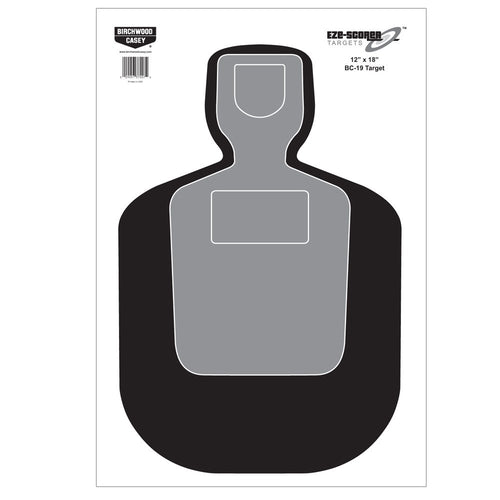 12" x 18" Birchwood Casey Eze-Scorer BC-19 Shoot-Up Brilliant White Paper Targets for Indoor and Outdoor Use, 100 Targets