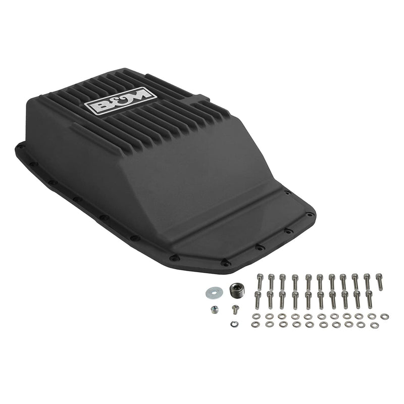Transmission Pan B&M 70394, black anodized
