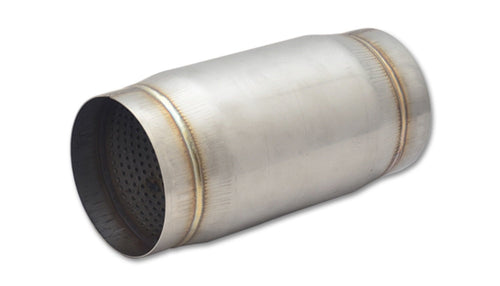 Vibrant Performance 1797 Vibrant Power Muffler, Race, 4.00 in. inlet diameter, 4.00 in. outlet diameter, 9.00 in. Long, 4.50 in. Round Muffler Body, 304 Stainless Steel, Natural, each