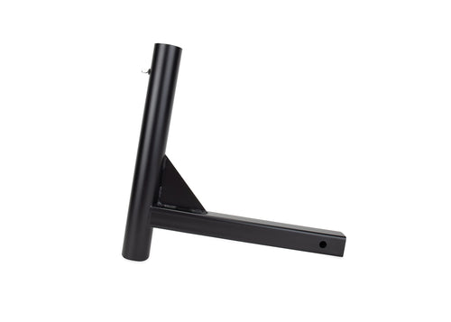 Camco Hitch Mount Camper/RV Flagpole Holder - Holds Flagpoles Up to 2.3” in Diameter & Fits Standard 2” Hitch Receivers - Powder-Coated Finish (51611)