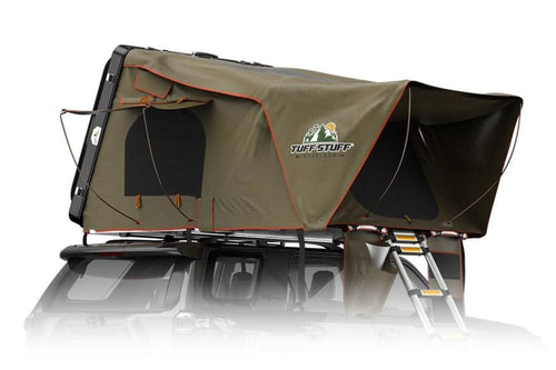 Tuff Stuff TS-RTT-CS-BK Overland Alpha™ Hard Top Side Open Tent; Black; 4 Person