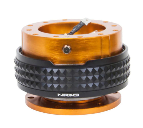 NRG Innovations GEN 2.1 NRG-SRK-210RG-BK Steering Wheel Quick Release Adapter, 6-Hole & 6x70 and 6x74mm Bolt Patterns Rose Gold Body/Black Pyramid Ring