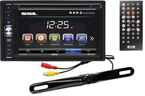 Sound Storm DD764BR Laboratories Car Audio Stereo System - 6.2 Inch Double Din, Touchscreen, Bluetooth Audio and Hands-Free Calling, CD Player, USB, Radio Receiver, Backup Camera