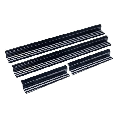 Door Sill Plates DV8 Offroad for 2007-2013 Wrangler JK | Complete Set for Door Entry Areas | Aluminum Construction| Grooved Pattern | Machined Finish | D-JP-18041-AL