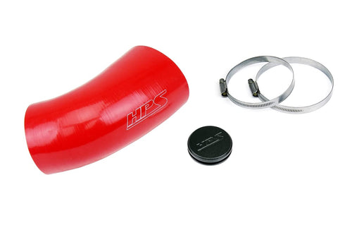 Red HPS Performance Silicone Air Intake Hose Kit Compatible for 1999-2004 Porsche 911 Carrera C2 C4 3.4L / 3.6L F6, 57-2077-RED