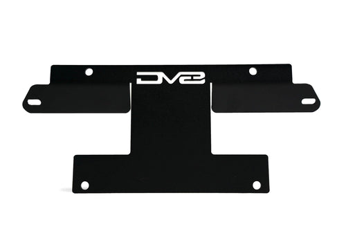 License Plate Relocation Bracket DV8 Offroad for 2021-2024 Ford Bronco | OEM Steel Front Bumper | Lower Center Mount | Keeps Grille Open | Quick & Easy Installation